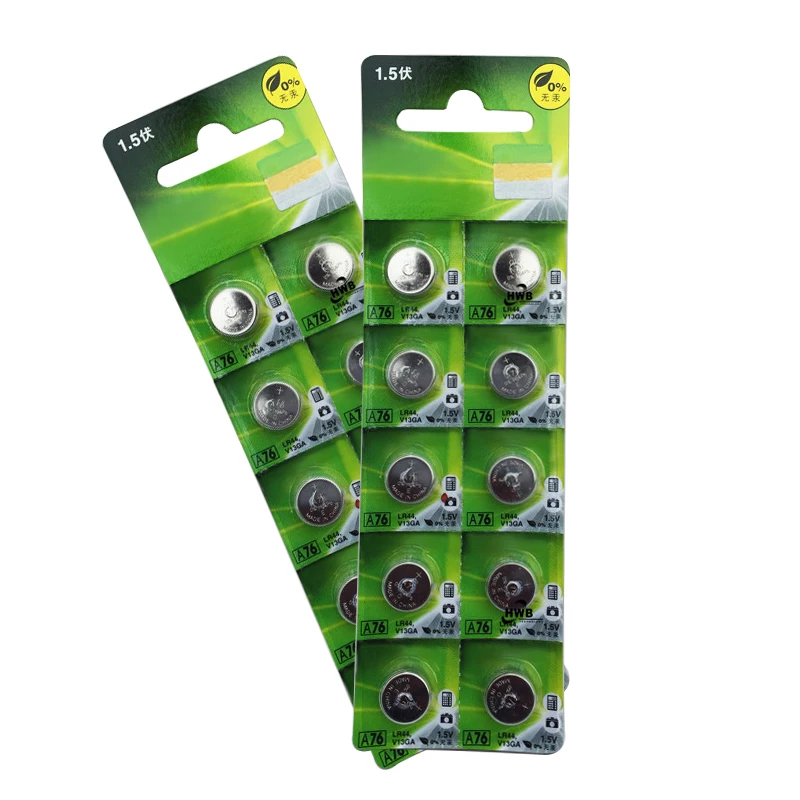 10X 100 Genuine wholesale A76 GPA76 LR44 AG13 LR44 SR44 battery LR44