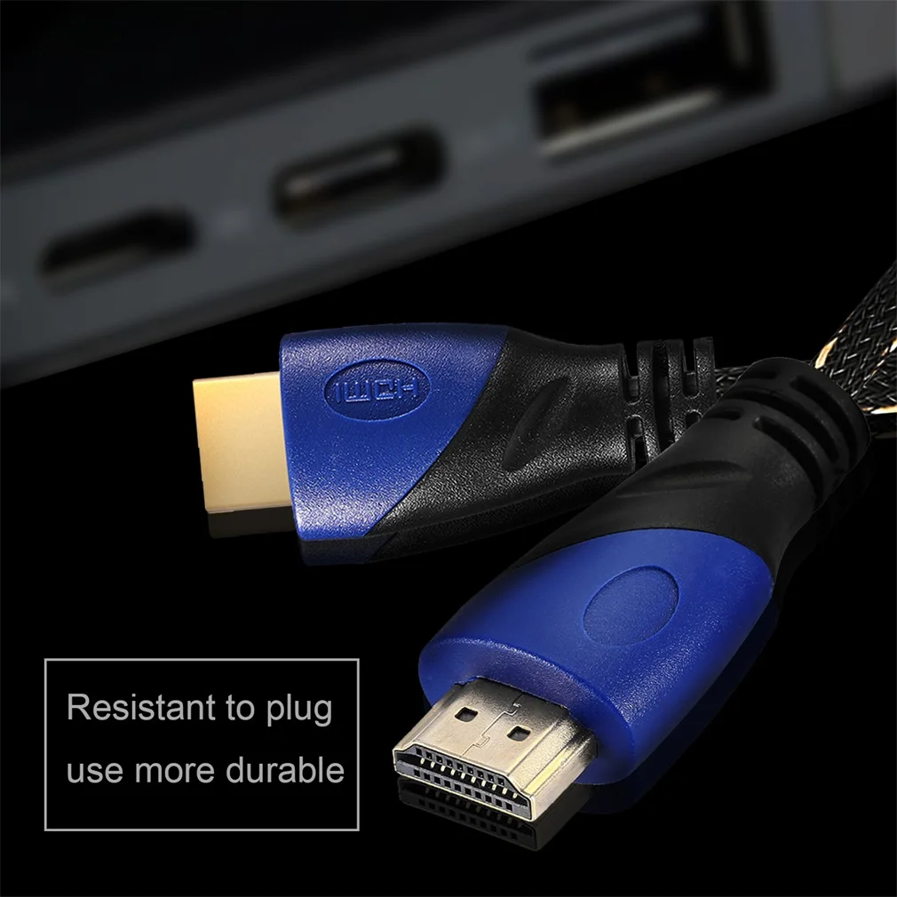 LESHP сине-черный 2/3/10 м прочный Портативный высокое Скорость HDMI кабель с Ethernet поддерживает 3D и реверсивным звуковым каналом