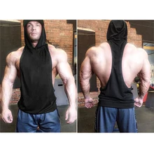 Новые мужские худи Без Рукавов Летняя майка с бретелями однотонные мужские майки тренажерные залы одежда Бодибилдинг майка Фитнес майка Топы