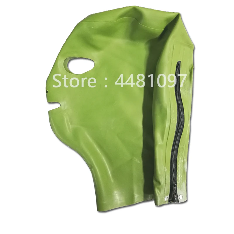 

Fetish White / Blue/ Green / Red Latex Hood Mask Open Eyes and Nose holes Open Mouth