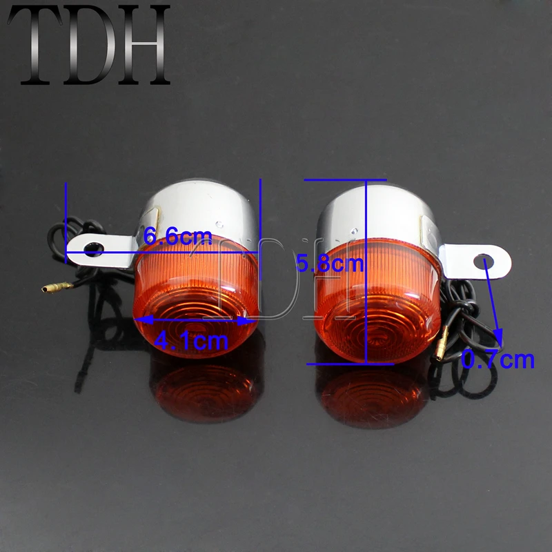 Хромированный мотоциклетный светильник сигнала поворота янтарный индикатор мигалка для Honda Z50 ST50 ST70 CT70 для Harley кафе гонщик чоппер