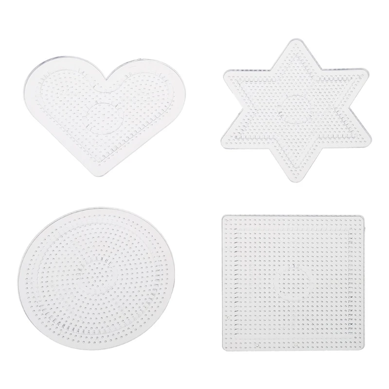 

4Pcs Diy Transparent Shape Puzzle Template For 2.6mm Hama Beads Perler Beads