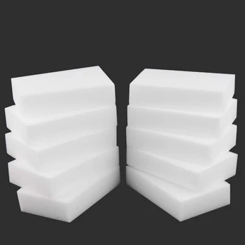 10PCX Melamine Sponge White Magic Sponge Eraser Melamine Cleaner Multi-Functional Eco-Friendly Kitchen Magic Eraser 100*60*20mm 1