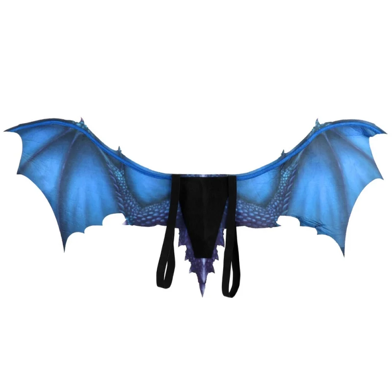 Хэллоуин косплей крылья Новинка 3D Дракон крыло костюм аксессуары для взрослых нетканые ткани крылья украшения - Цвет: Синий