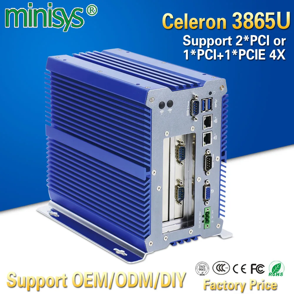 Minisys Small Linux Computer Kaby Lake 3865u Fanless Industrial Board Mini PC Dual Lan Embedded SIM Slot With Serial COM Port