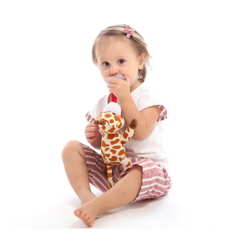 PUDCOCO детская пустышка цепочка с зажимом для соски-пустышки мягкие милые забавные плюшевые игрушки для животных пустышка держатель для сосок для маленьких мальчиков и девочек