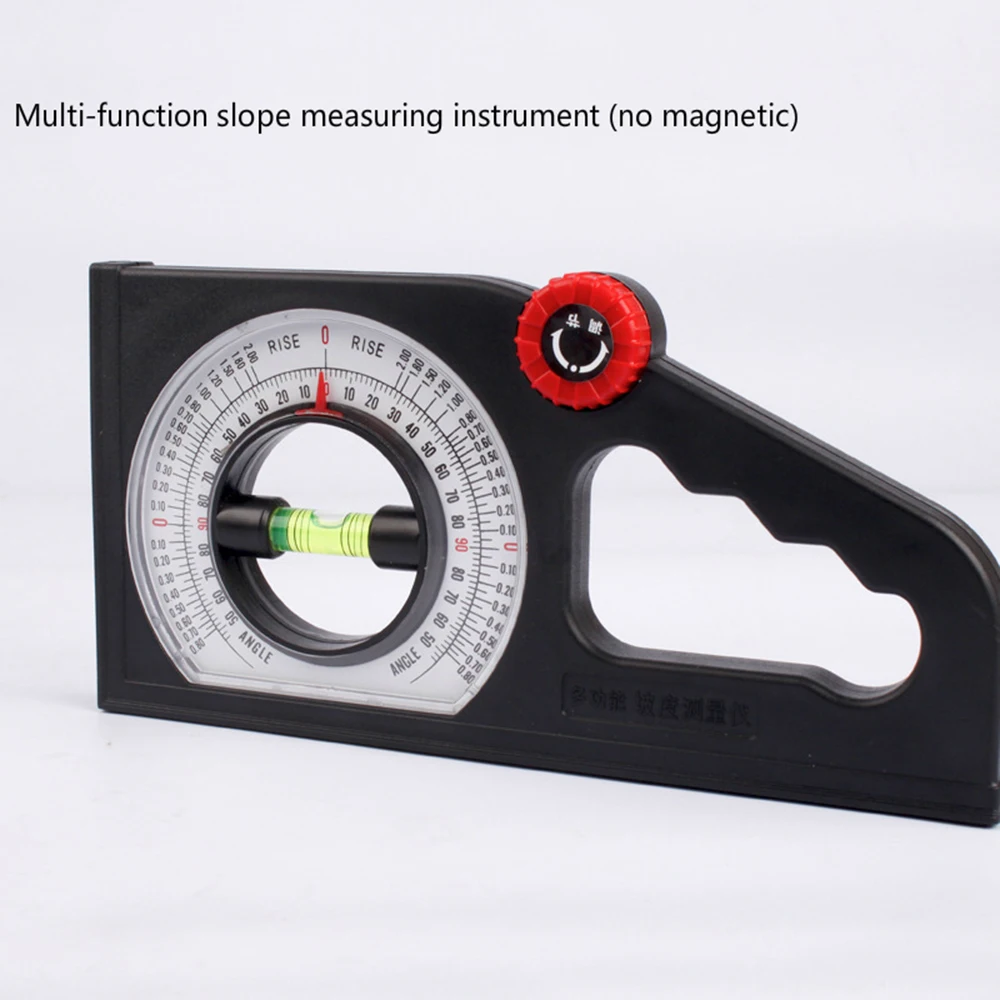 Многофункциональный уклон транспортир измерительный инструмент Инклинометр плотник инструменты угол измерения квадратный для углов - Цвет: Красный