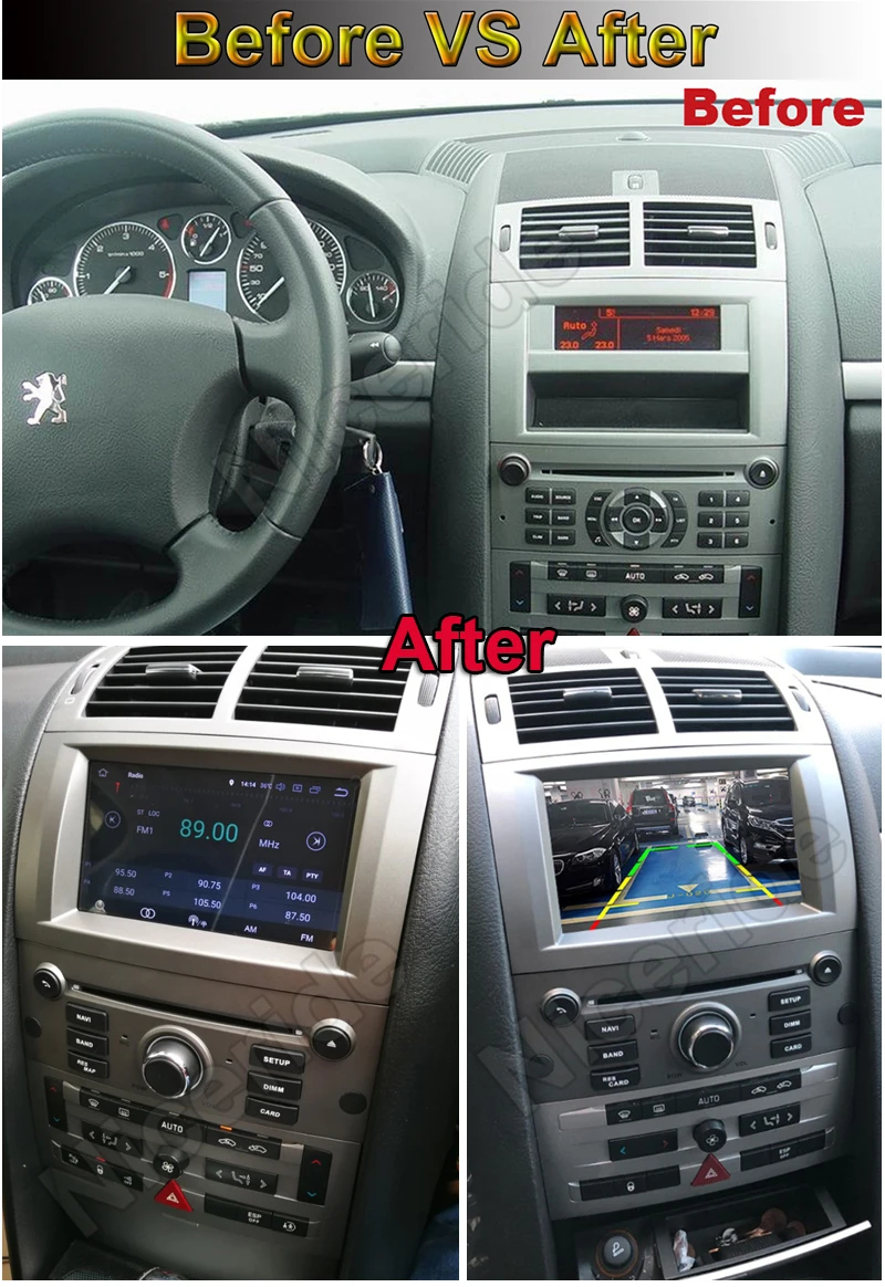 Discount IPS 2 Din Android 9.0 Car Radio For Peugeot 407 2004-2010 Car Multimedia Player Stereo Auto Audio GPS Navigation DVD Video 9