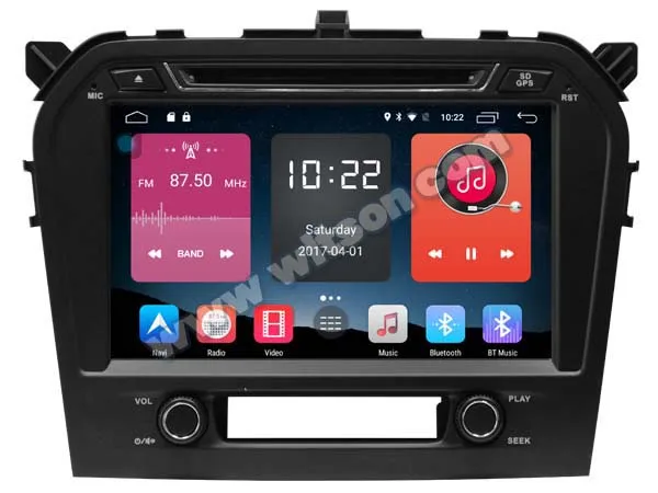 Sale 9" Quad Core Android 6.0 OS Car DVD for Suzuki Grand Vitara 2013-2017 with Calling Function Support & External TPMS Support 3