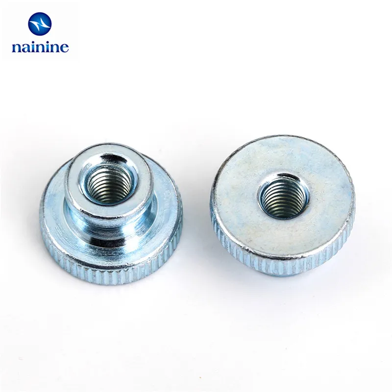 10Pcs DIN466 B GB806 M3 M4 M5 Galvanized Knurled Thumb Nut Iinstrument