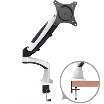 

HONGHUA 15"-27" Gas Spring 360 Degree Desktop Clamping Monitor Holder LCD LED White TV Mount Bracket Arm