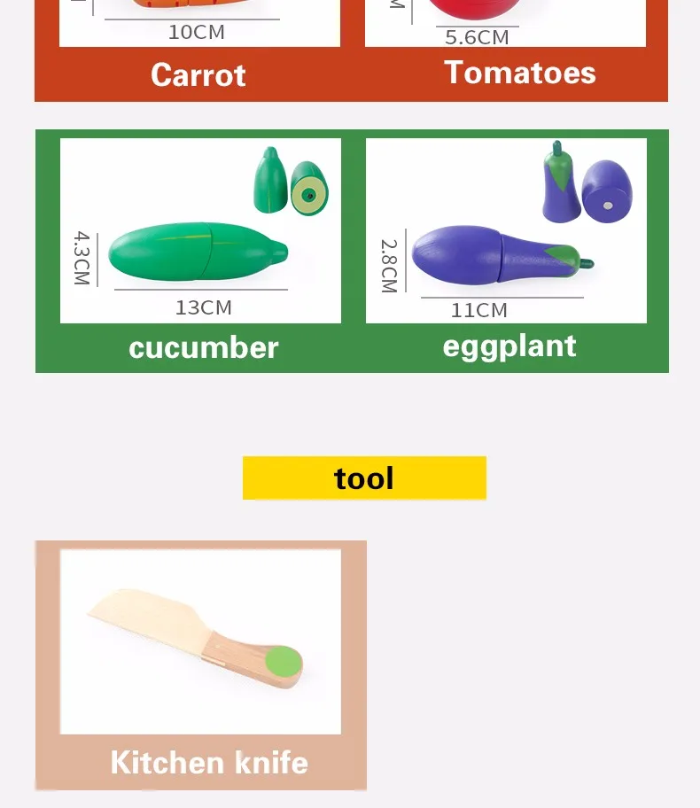 Играть миниатюрные еда Дети Детские деревянные кухонные игрушки резки фруктов овощей раннего образования игрушки в виде угощений