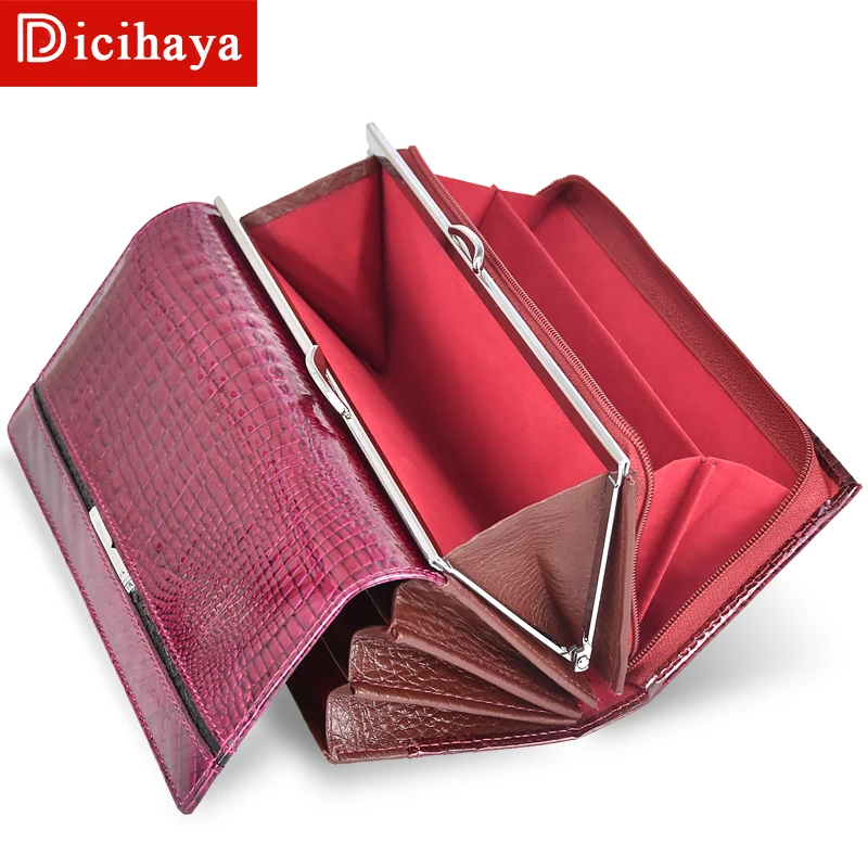 DICIHAYA الاتجاه محفظة الإناث النساء المحفظة محفظة طويلة عالية الجودة محفظة نسائية للعملات المعدنية النساء زر محفظة جلد طبيعي سستة محافظ DICIHAYA الاتجاه محفظة الإناث النساء المحفظة محفظة طويلة عالية الجودة محفظة نسائية للعملات المعدنية النساء زر محفظة جلد طبيعي سستة محافظ