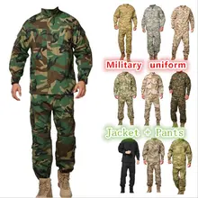 Армия военная тактическая брюки-Карго единые водонепроницаемый камуфляж тактический военный бду боевая униформа армии США Мужская одежда набор 