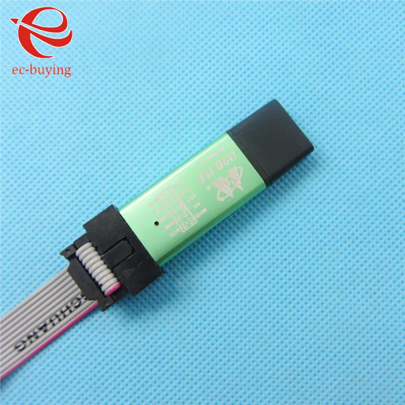 

51AVR SCM Download Cable USBASP USBISP USB ASP ISP Aluminum Colorful Shell Download Red & Blue Indicator Lamp Support Win7