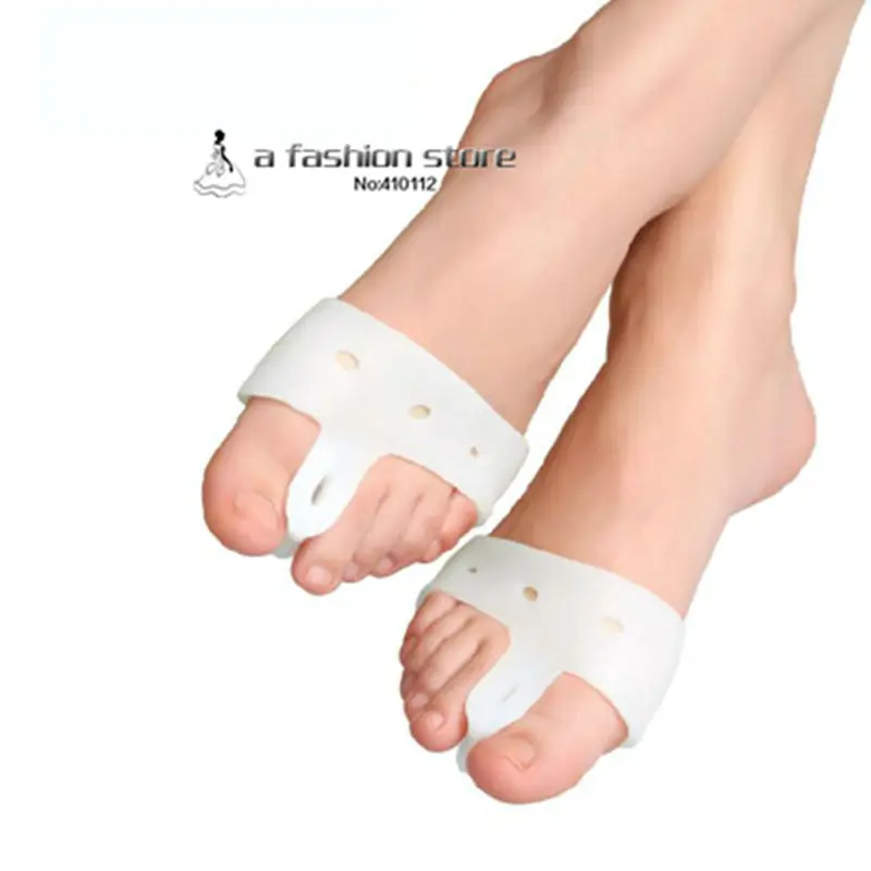 

2 pcs Foot Care Silicone Gel Fingers Toe Separator Thumb Valgus Protector Bunion Adjuster Hallux Valgus Guard X-13012