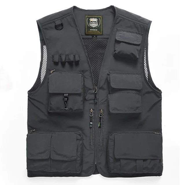 US $20.64 Men's Summer Thin Mesh Breathable Fishing Hunting Outdoor Climbing Trekking Vest Male Sleeveless Mu