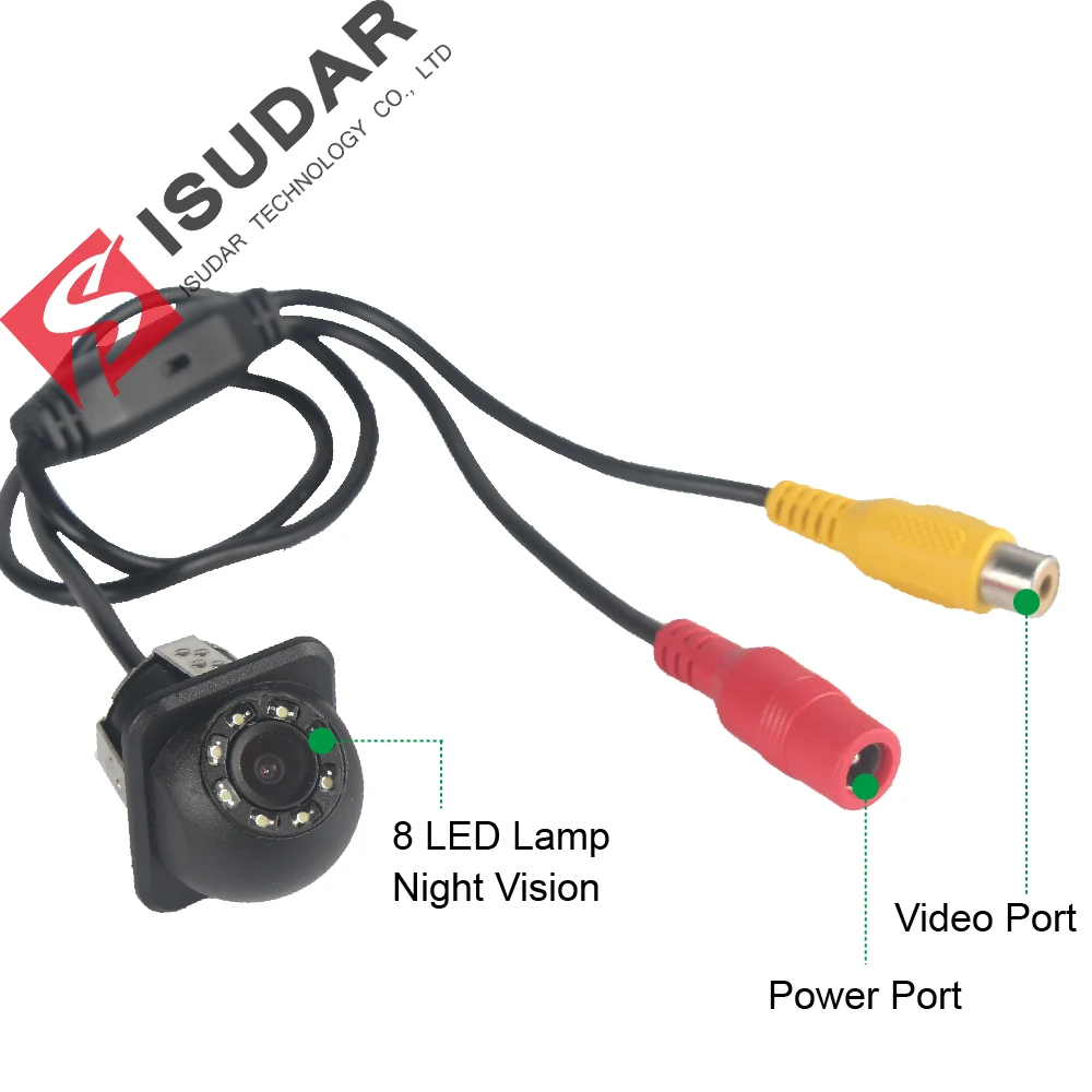 Buy Isudar Rear Camera 8 LED HD With Night Vision 170 Degree Waterproof Reverse Camera Color Image