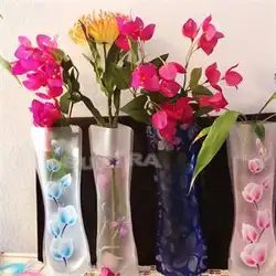 Горячая продажа 1 шт ПВХ Прочная Складная ваза для цветов для украшения свадебной вечеринки