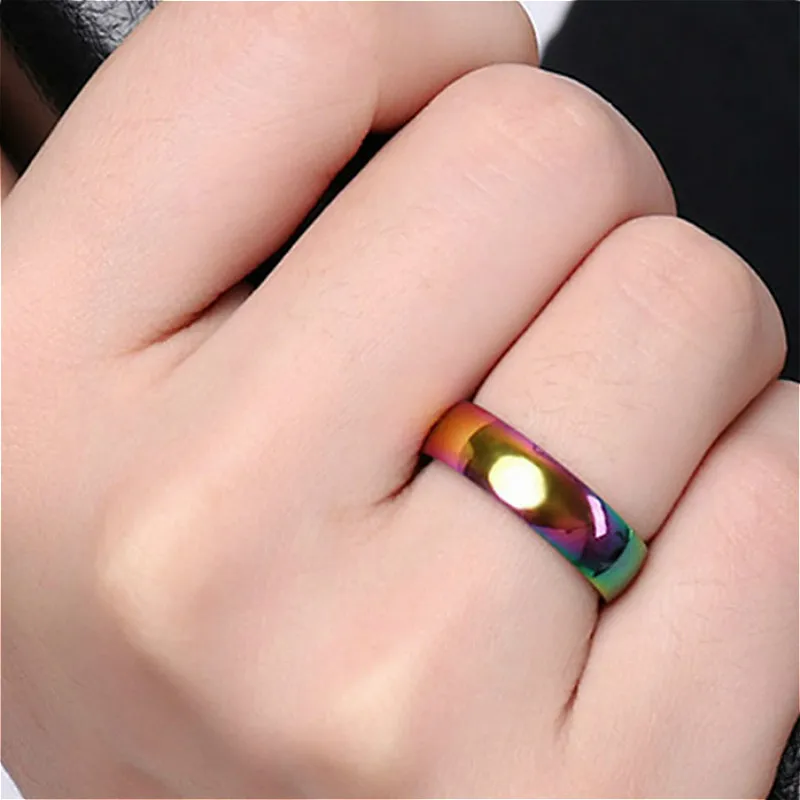 

Latest Fashion Fortunately Colours Men Stainless Steel Ring Jewelry Wedding Band Ring Valentine Gift