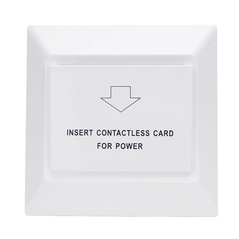 White Color Special Design For Luxury Hotels Rfid F08 S50 Keycard System Insert Card To Take Power Saving Energy 15s Delay