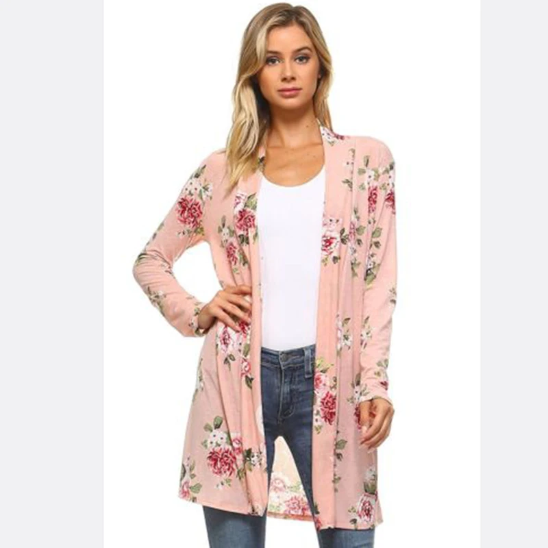Summer Autumn Coat Woman Kimono Jacket Casual Floral Cardigans Jackets