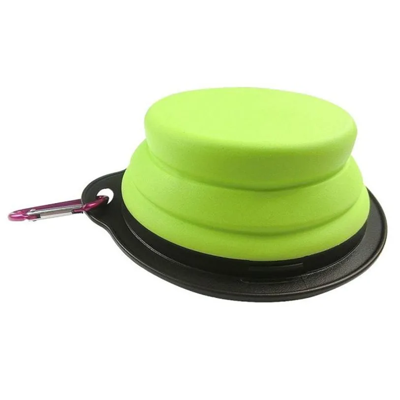 Foldable Collapsible Pets Bowl with Carabiner Food Water Feeding Travel Portable Bowl Dish for Dogs Cat Water Feeder 40DC19 (10)
