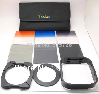 

10 in 1 Adapter Ring+ Gradual grey blue orange full ND2 ND4 ND8 square filter+ Filter Holder+Square Lens hood+ filter bag