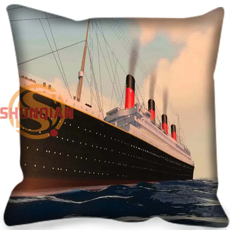 Горячая изготовленная на заказ Подушка Titanic, чехол на молнии,, 35x35 см, 40x40 см, 45x45 см, 60x60 см, две стороны, Наволочка на заказ, ваше изображение - Цвет: Pillowcase