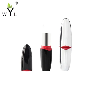 

50pcs/lot Empty 12.1 silver black color lipstick tube Cosmetic Containers Make up Diy Rosy Lips design