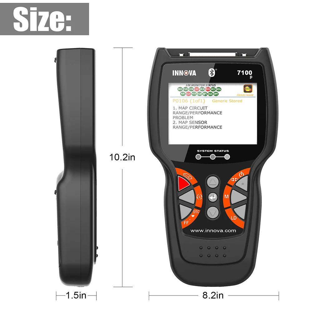 Innova 7100P Профессиональный OBD2 OBDII диагностический инструмент ABS SRS аккумулятор
