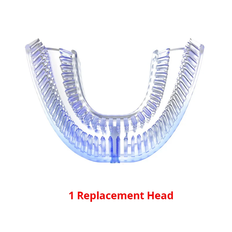 Ультразвуковая Автоматическая мощная быстрая зубная щетка, зарядка через usb, сильная вибрация, 360 градусов, зубная Чистящая сменная насадка для зубной щетки - Цвет: replacement head