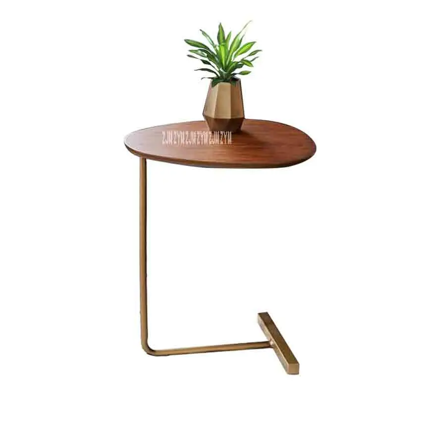 New KDR-777 Small Coffee Table Modern Simplicity Bedside Table Nordic Style Iron Solid Wood Side Table Mini Creative Tea Table