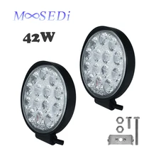 MOOSEDi 42 w 4200LM Barra de Luz Do Carro LEVOU Off road Holofotes 12 v 24 v LED Offroad Condução Luz de Nevoeiro bar para ATV 4×4 Ponto Do Feixe de Caminhão