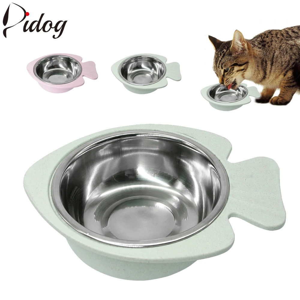 Stainless Steel Cat Bowl Pet Dog Feeding Bowls Puppy Drinking Water