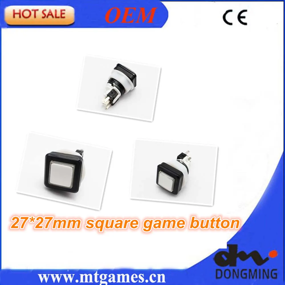 27 x 27mm Square button with switch and led lamp/slot machine button