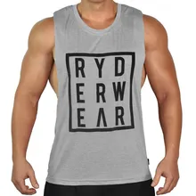 Тренажерные залы одежда бренд лето Бодибилдинг Бег жилет для мужчин фитнес мышцы печати без рукавов, для тренажерного зала жилет