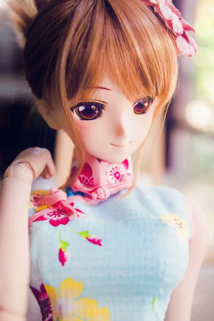 [Wamami] Летнее Длинное Платье Чонсам для 1/4 MSD 1/3 SD DZ AOD BJD Dollfie