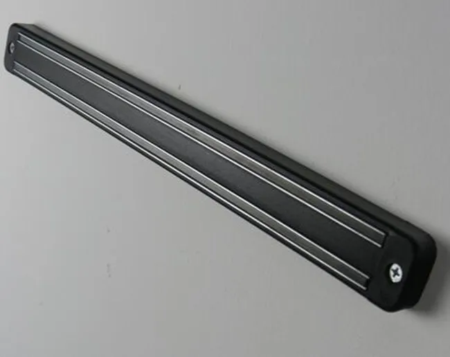 Новая высококачественная Магнитная подставка для ножей 33 см настенное крепление Черный ABS Placstic блок Магнитный нож держатель для ножей из нержавеющей стали