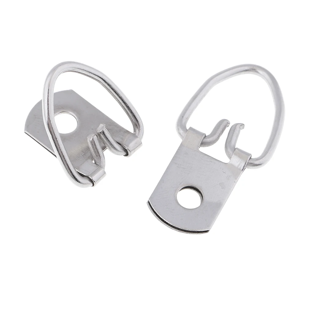 100 Pieces Single Hole D Ring Picture Frame Hangers Hooks Stronger  Wall Hangers Heavy Duty D Ring Picture Hangers