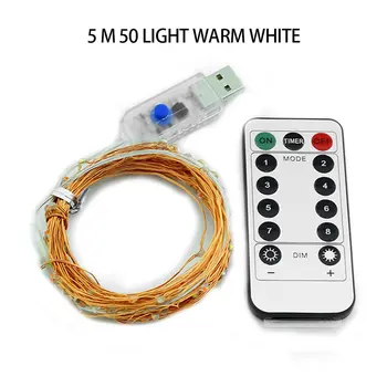 

50/100 LED Fairy String Light USB Operated Waterproof + Remote Control Wedding Party Festival Decoration