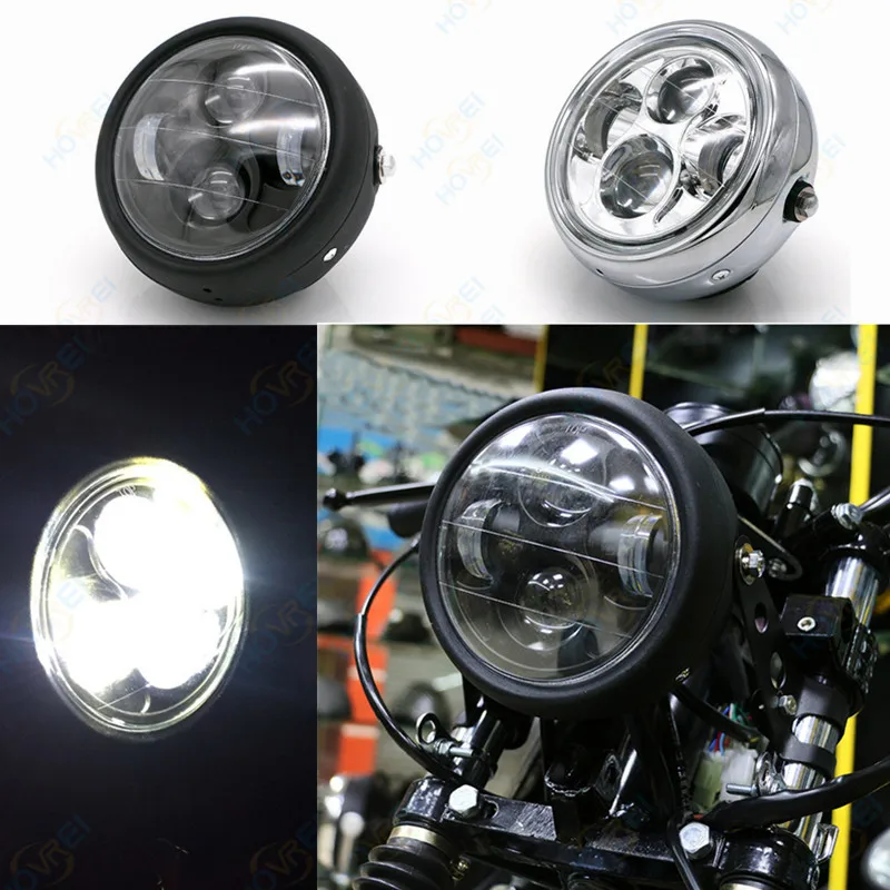 

12V 35w 6.5" Motorcycle LED Headlight bulbs HeadLamp for Kawasaki Harley Honda GN CG125 Suzuki Yamaha