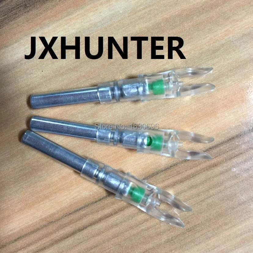 

3PK String-activated lighted arrow nock for ID 5.3mm hunting arrows Green color