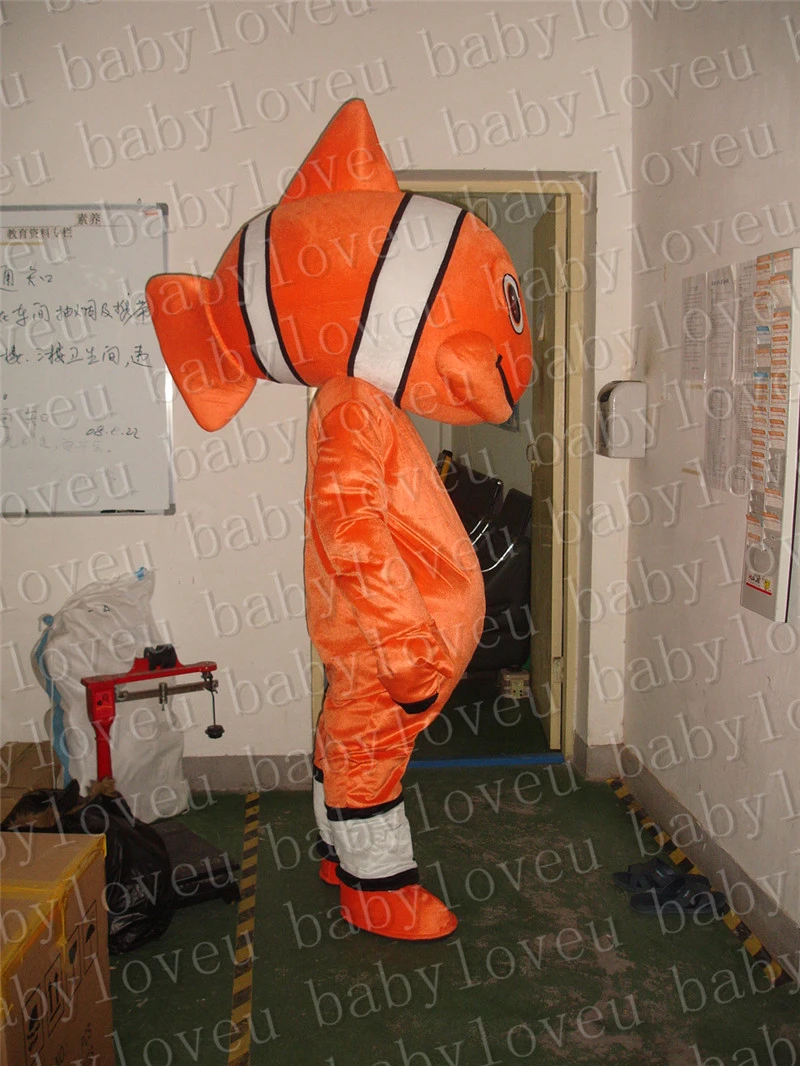 新しいピエロ魚マスコット衣装fursuitハロウィン衣装パーティー衣装 