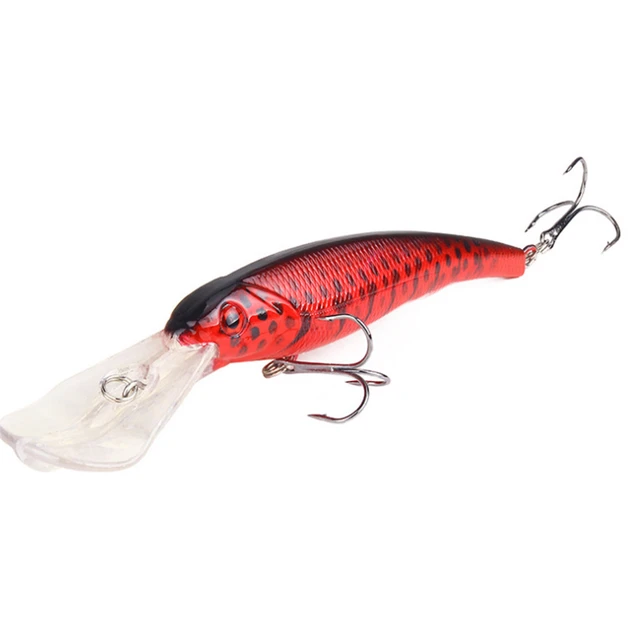 1PCS Good Colorful Stripe Pattern 16.5CM 27.9g Big Fishing Lure Bass Fresh  Water Minnow