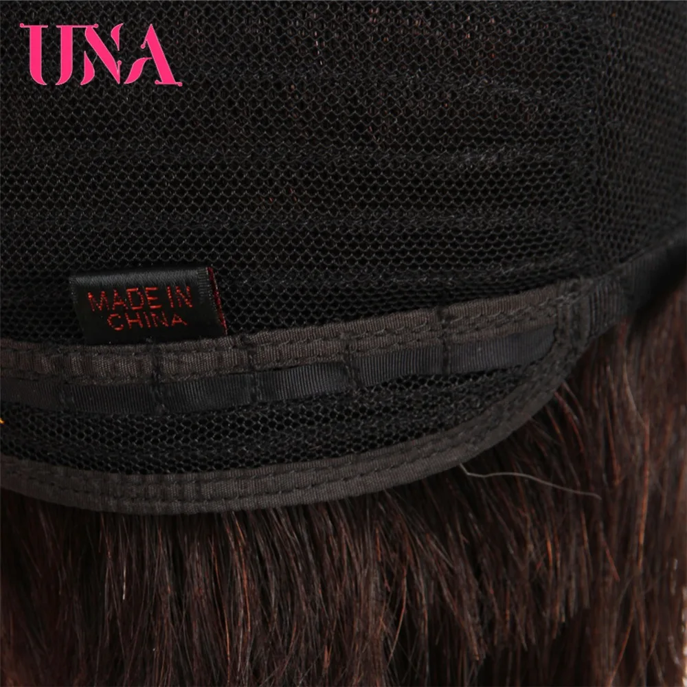 UNA Straight Remy Indian Human Hair Wigs For Women 120% Density Color #1 #1B #2 #4 #27 #30 #33 #99J #BUG #350 #2/33 6222A