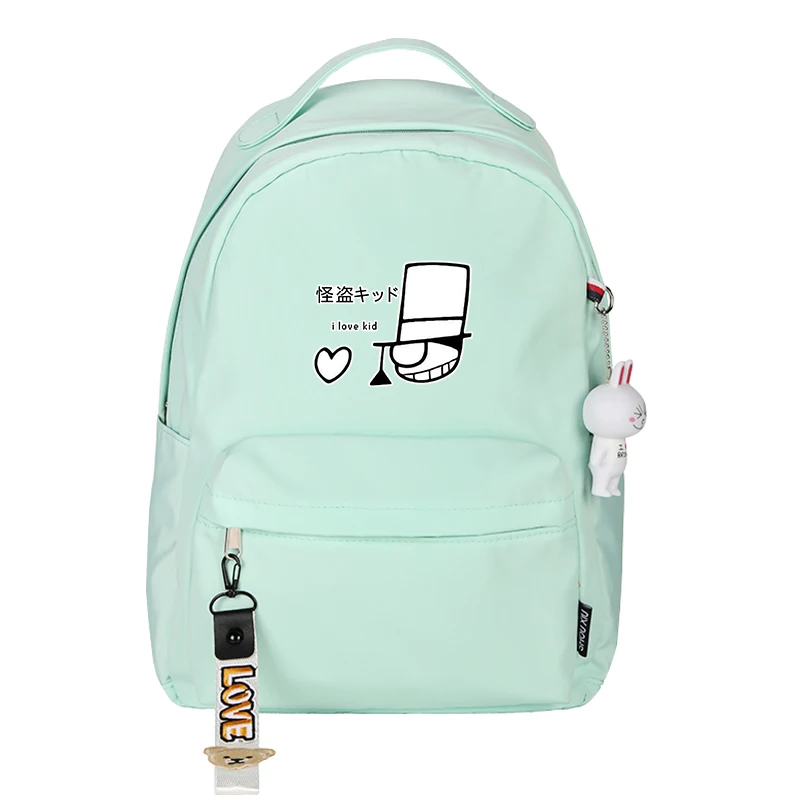 Японский рюкзак с рисунком детектива Конана Kaitou Kiddo, школьные сумки для косплея, женский розовый рюкзак, нейлоновый рюкзак для путешествий - Цвет: 7