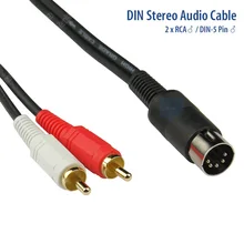 Gusou 5 P DIN на 2 RCA Кабель-адаптер Аудио Видео AV кабели Длина 0,9 м/м 5 Pin