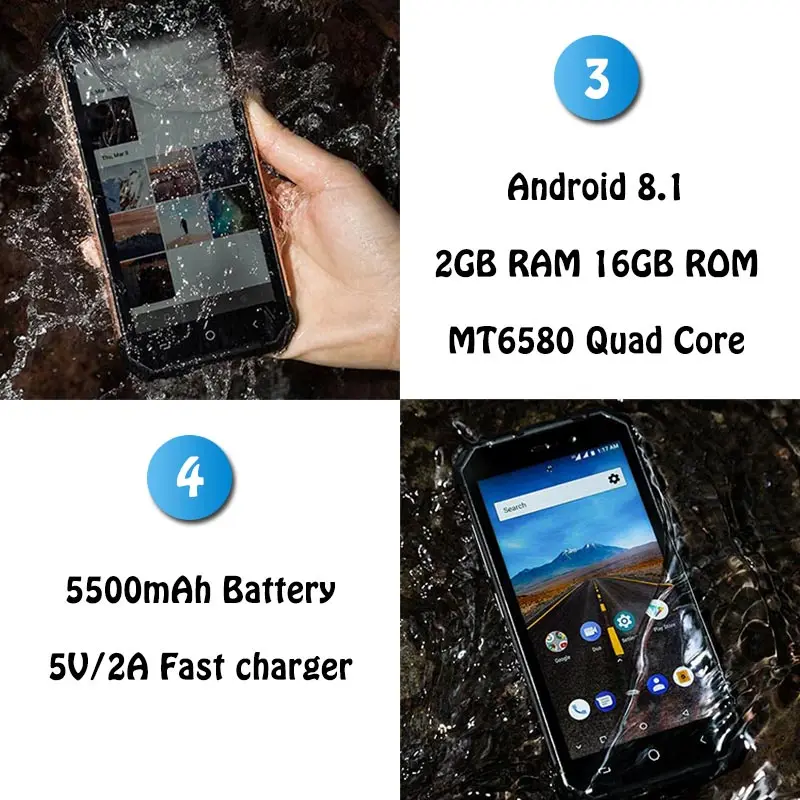 Ulefone Armor X2 IP68 водонепроницаемый мобильный телефон Android 8 1 5 &quot18:9 четырехъядерный