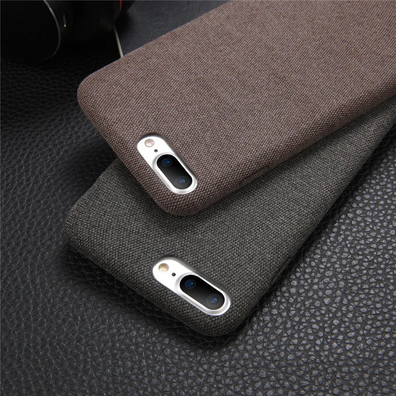 

New Fabric Ultra-thin Cloth Silicon Phone Case for iPhone X XS Case Cloth Texture Cover for iPhone 6 6s 7 Plus 8 Plus Cover
